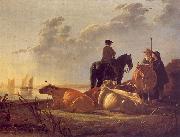 Aelbert Cuyp Cattle with Horseman and Peasants china oil painting reproduction